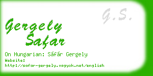 gergely safar business card